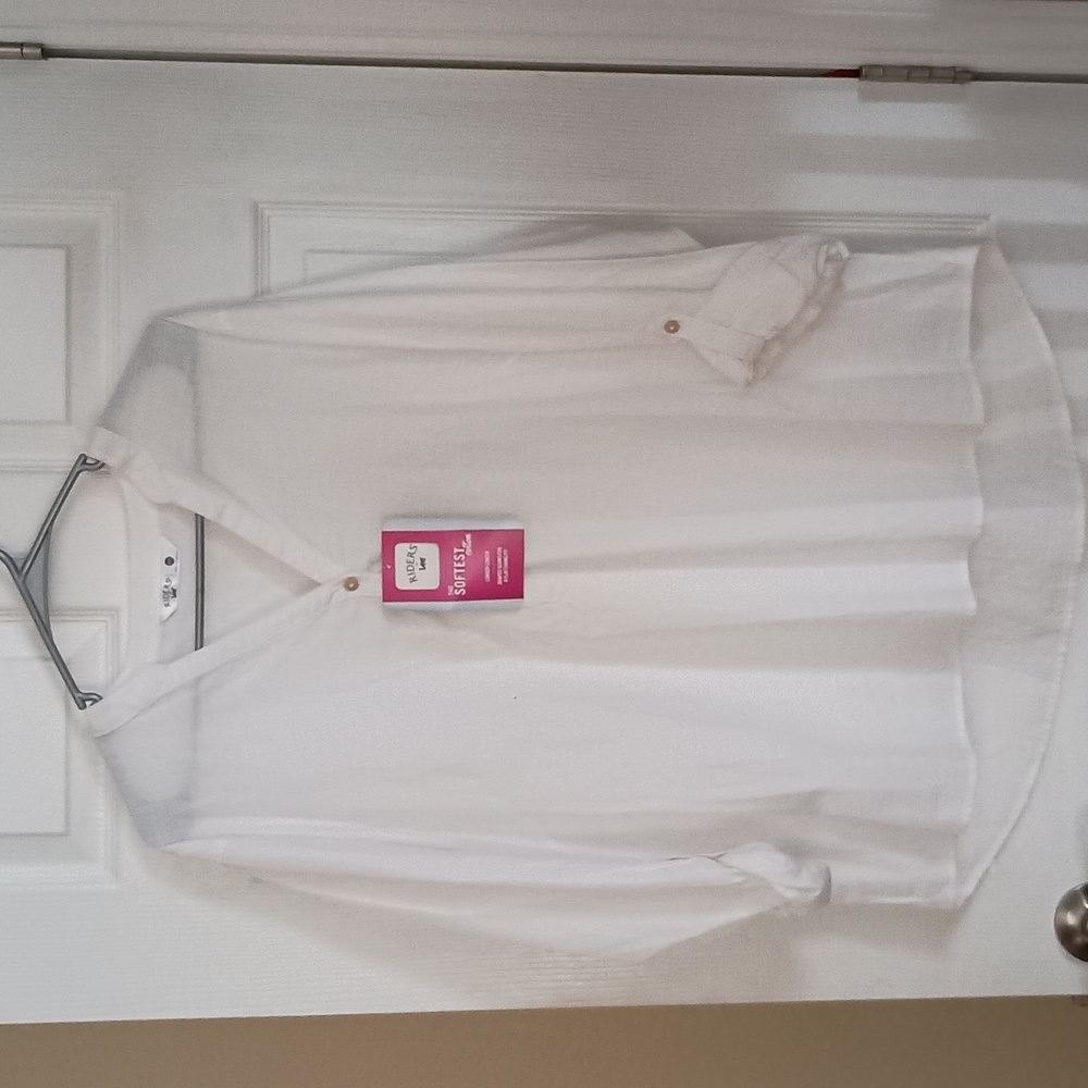 Lee Riders Henley Size XXL Soft Cotton Long Sleeve Roll Tab Sleeves Shirt (b225)